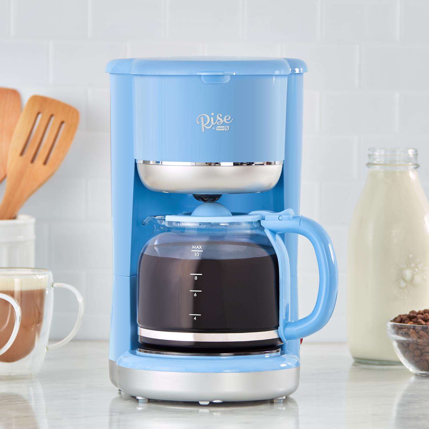 Rise by Dash 10 cups Blue Coffee Maker