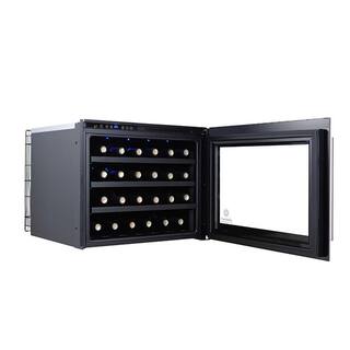 Element 23 in. W 24-Bottle Wall-Mounted Wine Cooler in Black EL-24WCUB