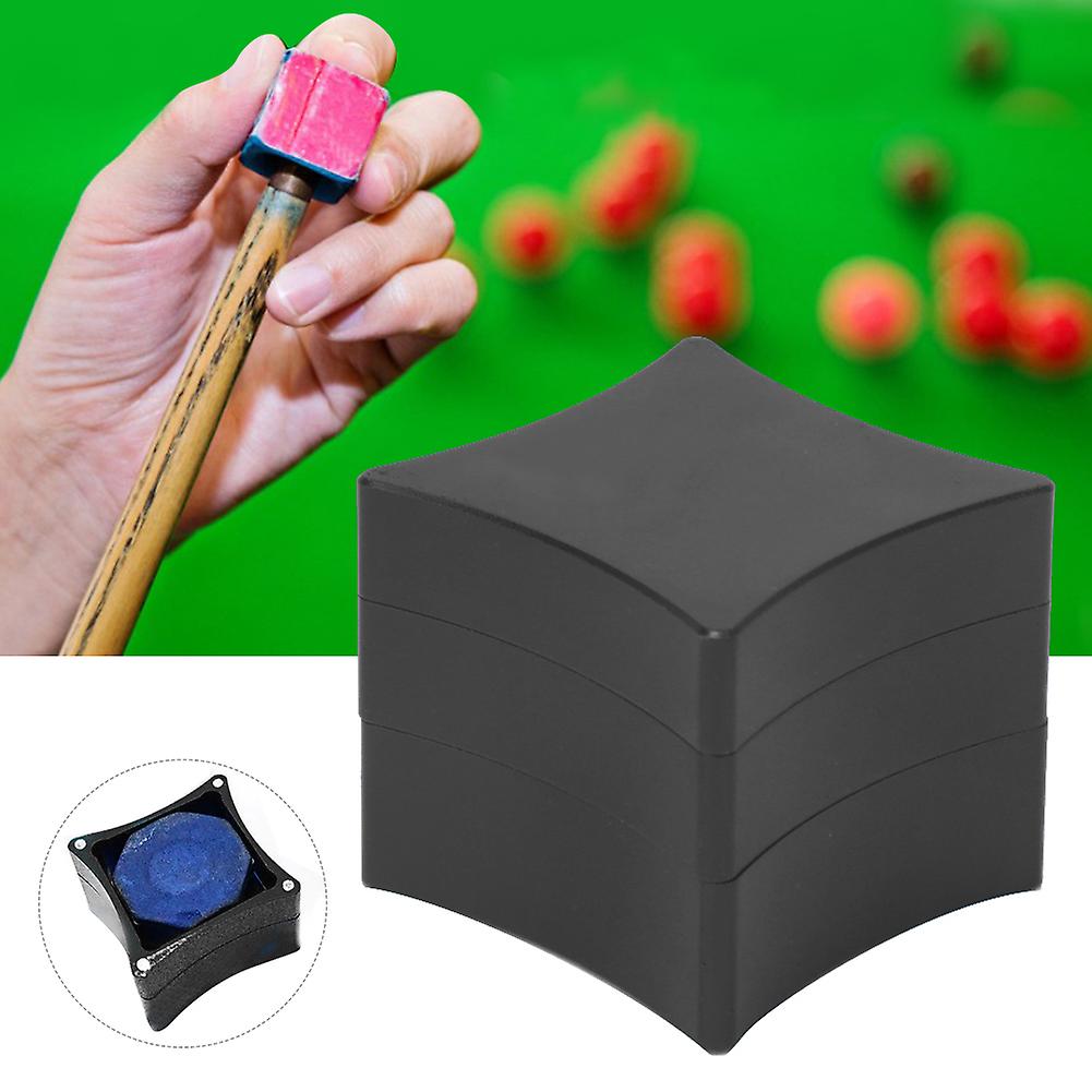 Universal Metal Snooker Pool Billiard Cue Tip Tips Table 3 Section Chalk Box Holder Accessoryblack