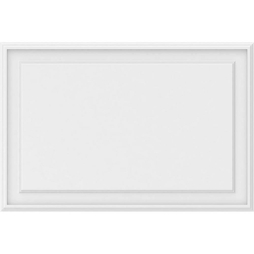 Ekena Millwork 58 in. x 3 ft. x 2 ft. Legacy Raised Panel White PVC Decorative Wall Panel WALP36X24X062LEG