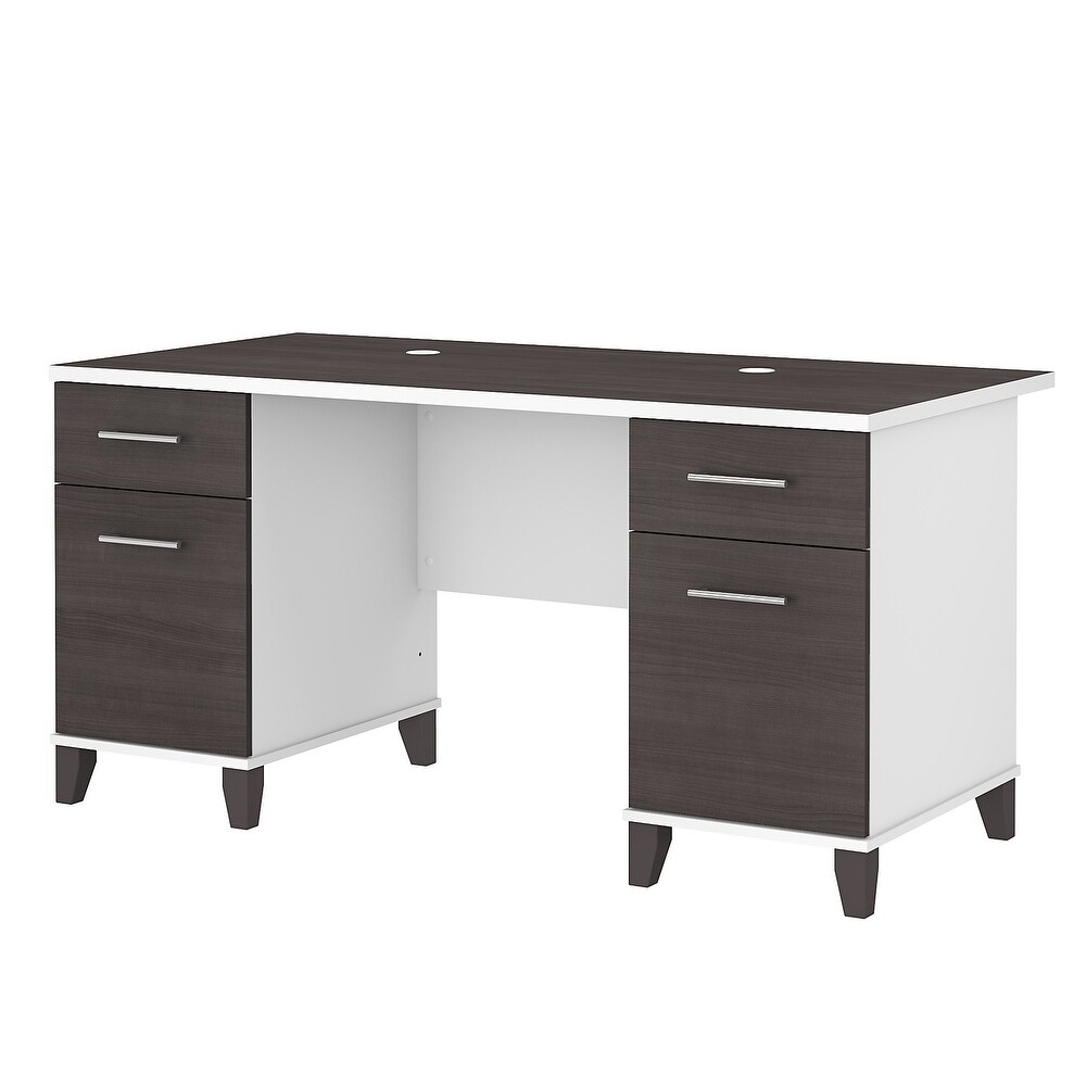 Bush Furniture Somerset 60W Office Desk in Ash Gray