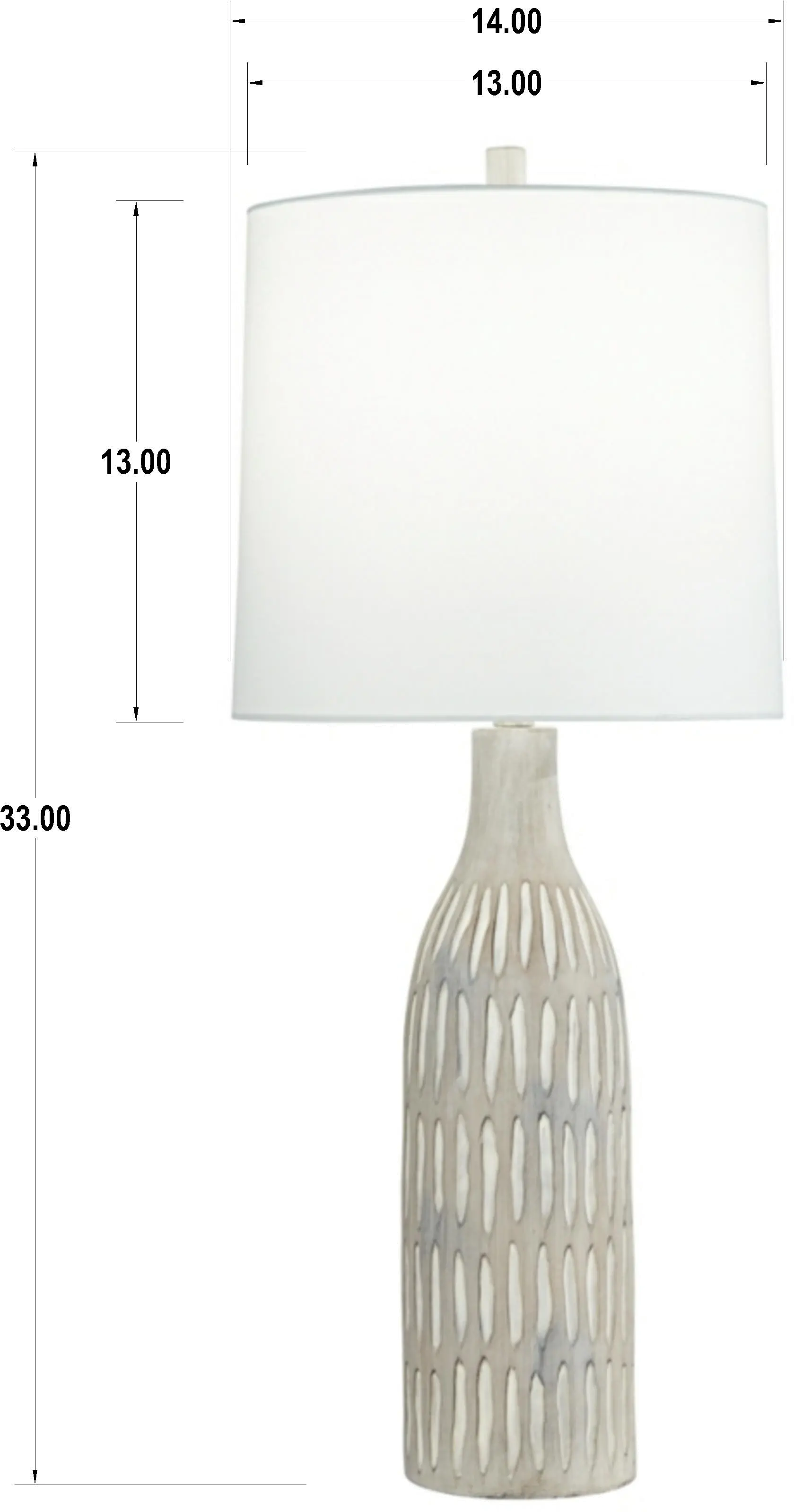 Stonewall Off-White Table Lamp