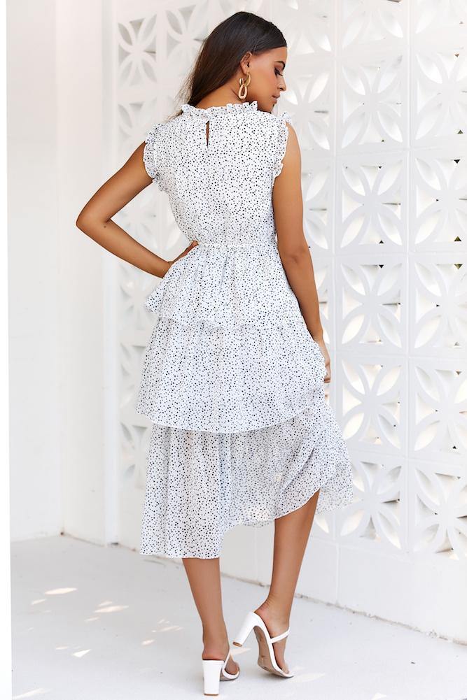 No Need To Fear Midi Dress White