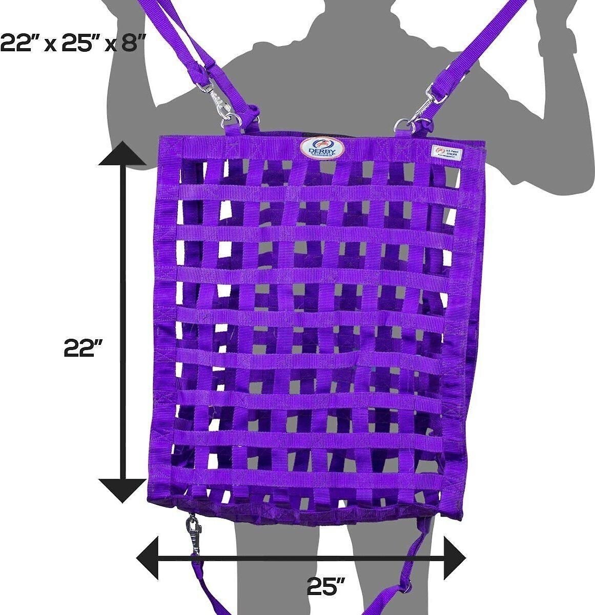 Derby Originals Super-Tough Patented Four-Sided Slow Feed Horse Hay Bag