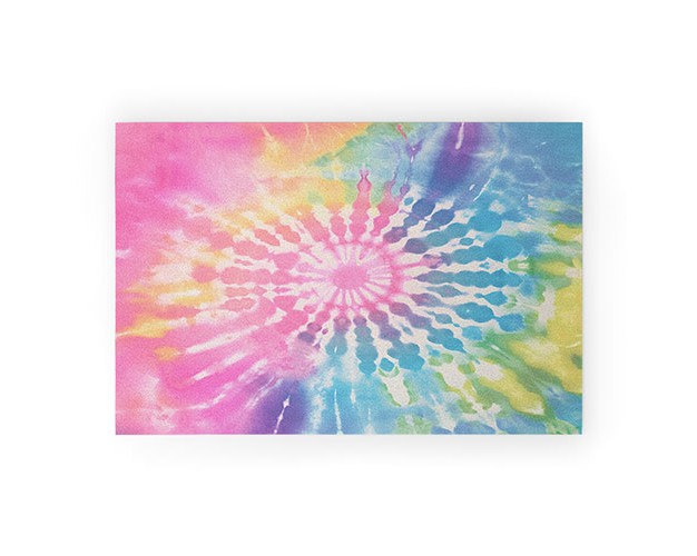 Emanuela Carratoni Boho Rainbow Tie Dye Welcome Mat society6