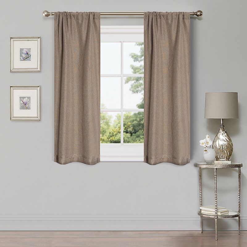 Superior Linen Blackout Rod Pocket Curtain Set