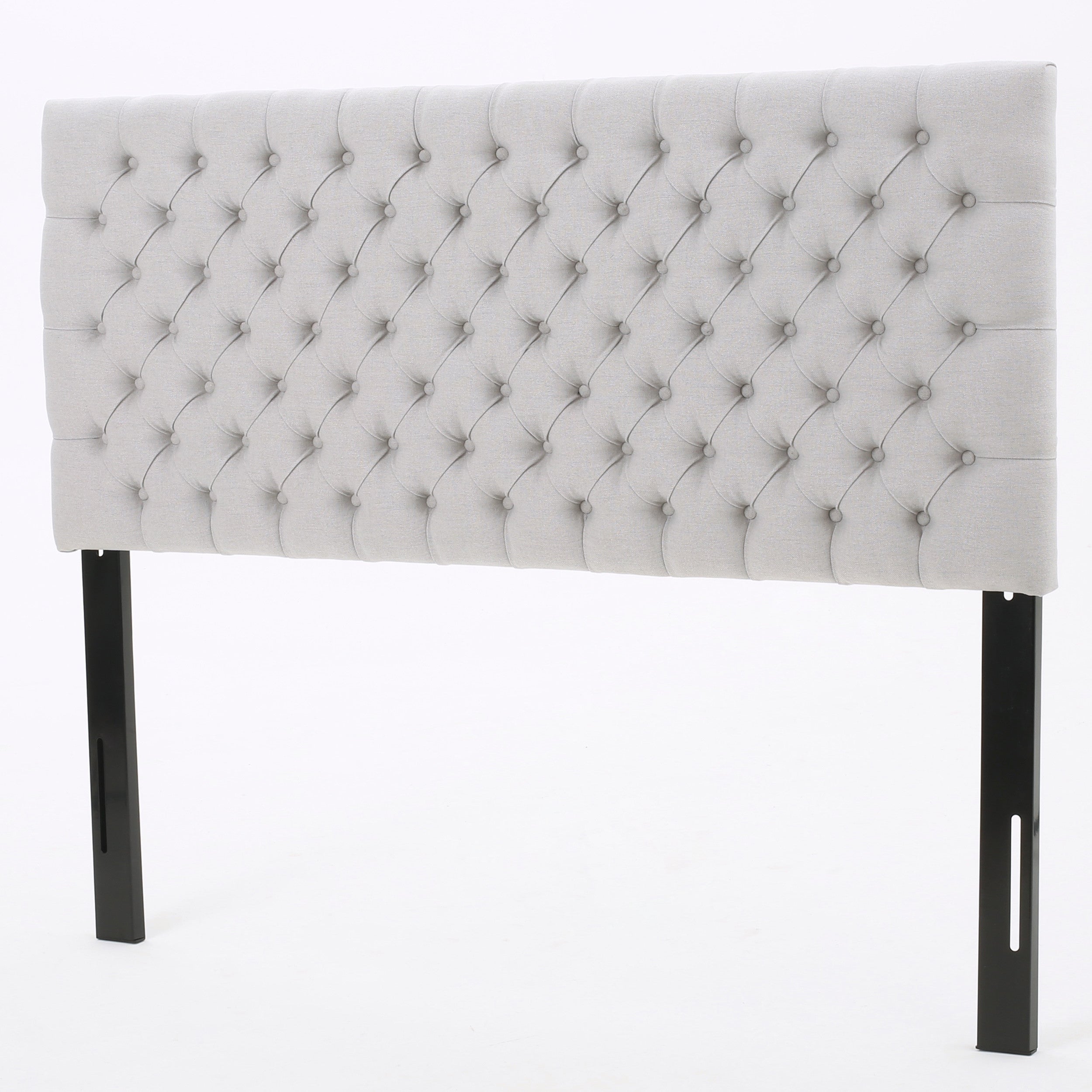 Brunet Contemporary Button Tufted Fabric Queen/Full Headboard