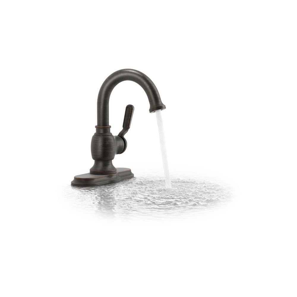 KOHLER Worth Single Hole Single-Handle Bathroom Faucet in Oil Rubbed Bronze K-R76255-4D-2BZ