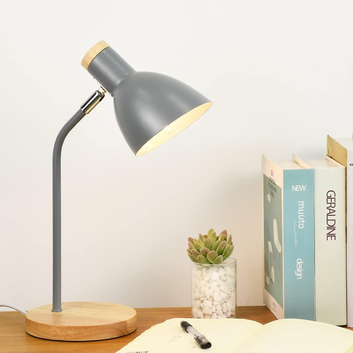 Helle Nordic Desk Lamps For Home Office，bedroom，study Room，college Dorm，modern Desk Lamp For Desk，grey Desk Lamps For Office