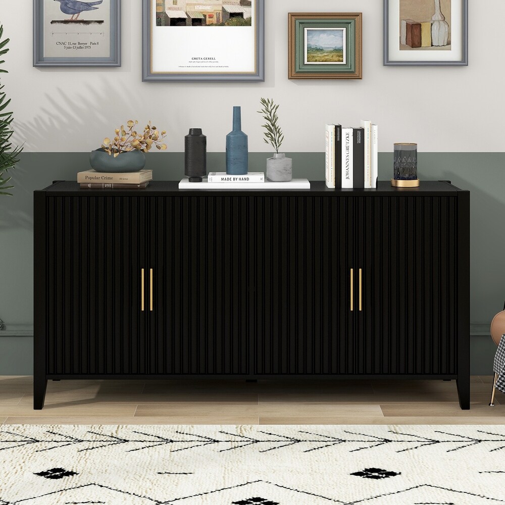 Hallway Storage Cabinet Rectangular Entryway Console Tables  Black