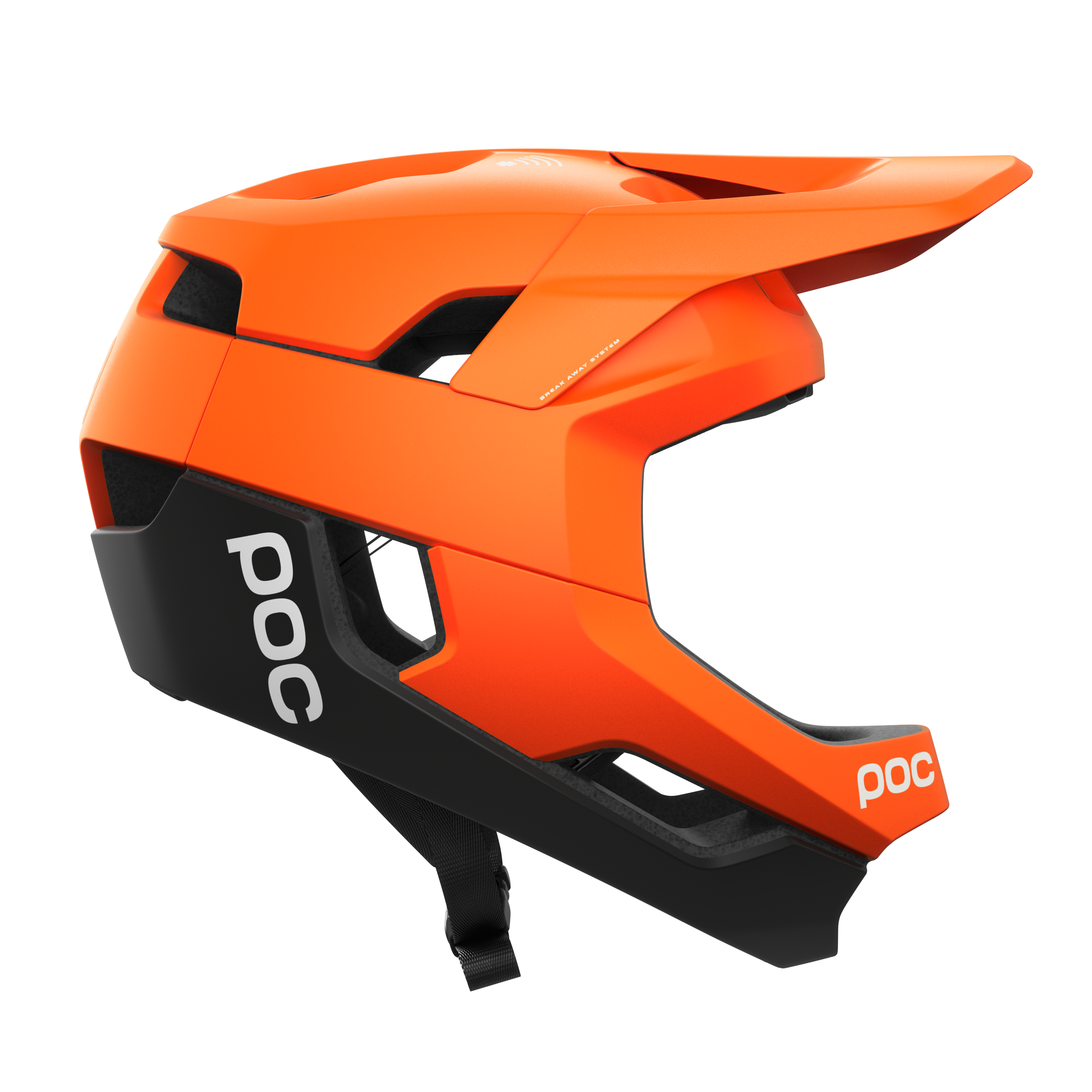 POC Otocon Race MIPS Full Face Helmet - Fluorescent Orange Avip-Uranium Black Matt