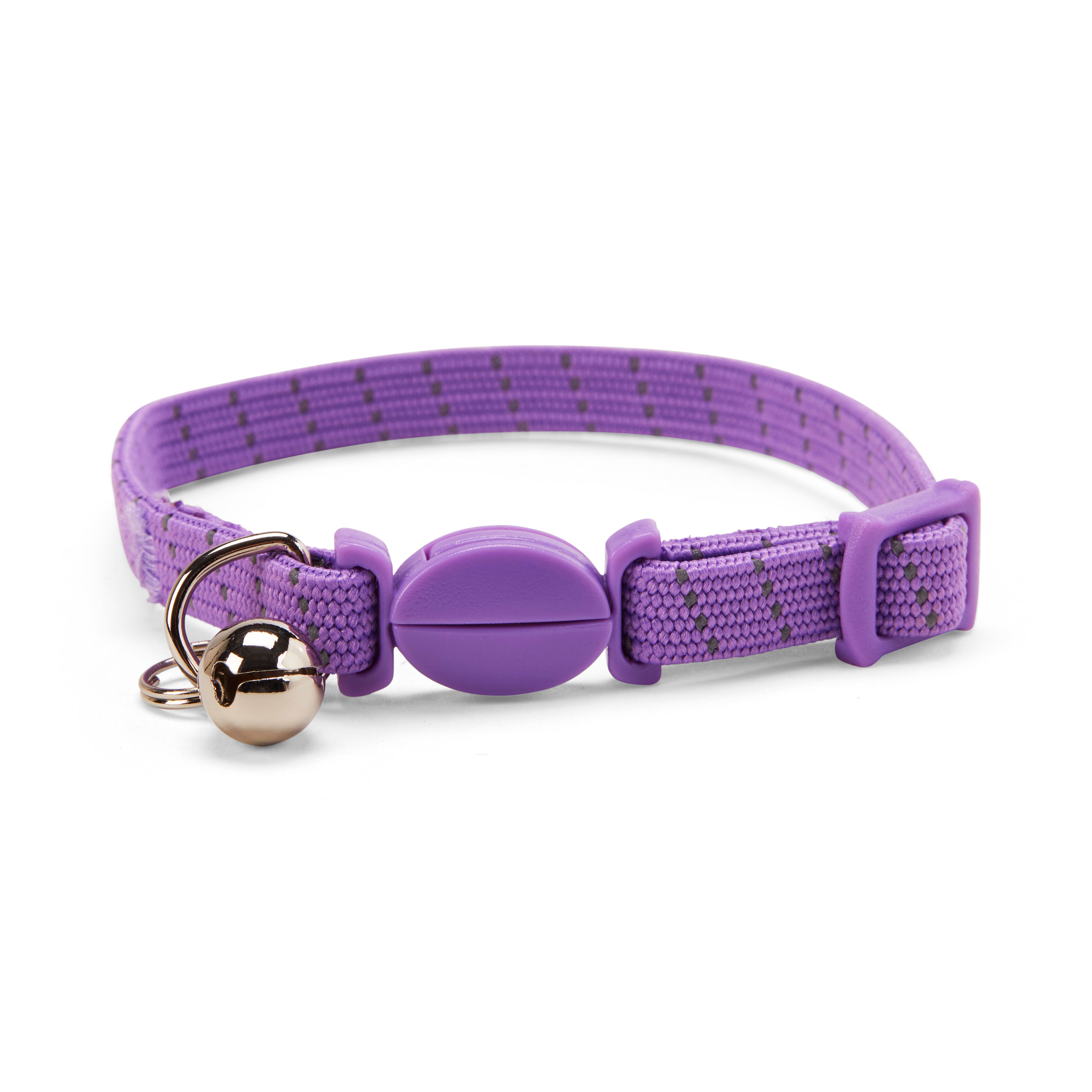 YOULY The Classic Purple Reflective Rope Breakaway Cat Collar