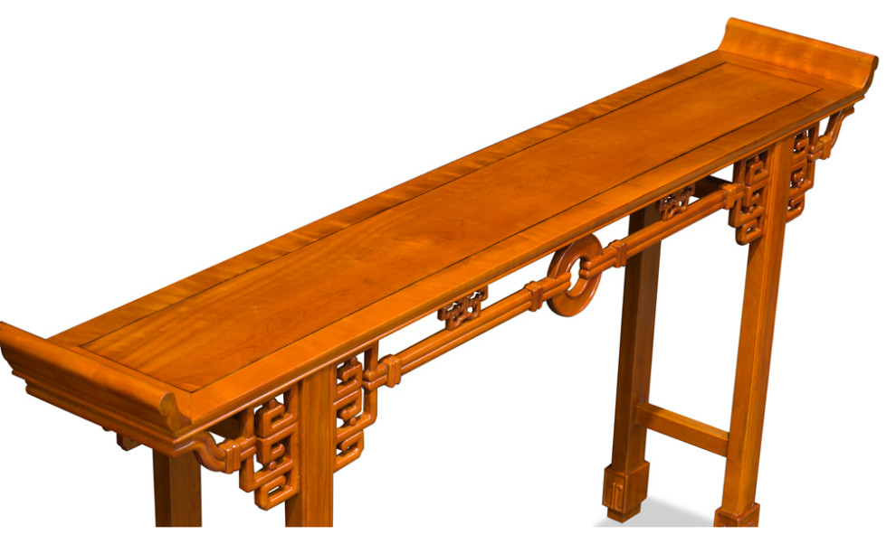 Rosewood Antique Coin Design Table   Asian   Console Tables   by China Furniture and Arts  Houzz