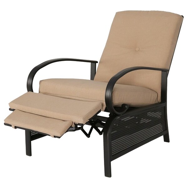 Adjustable Patio Recliner Chair with Cushion