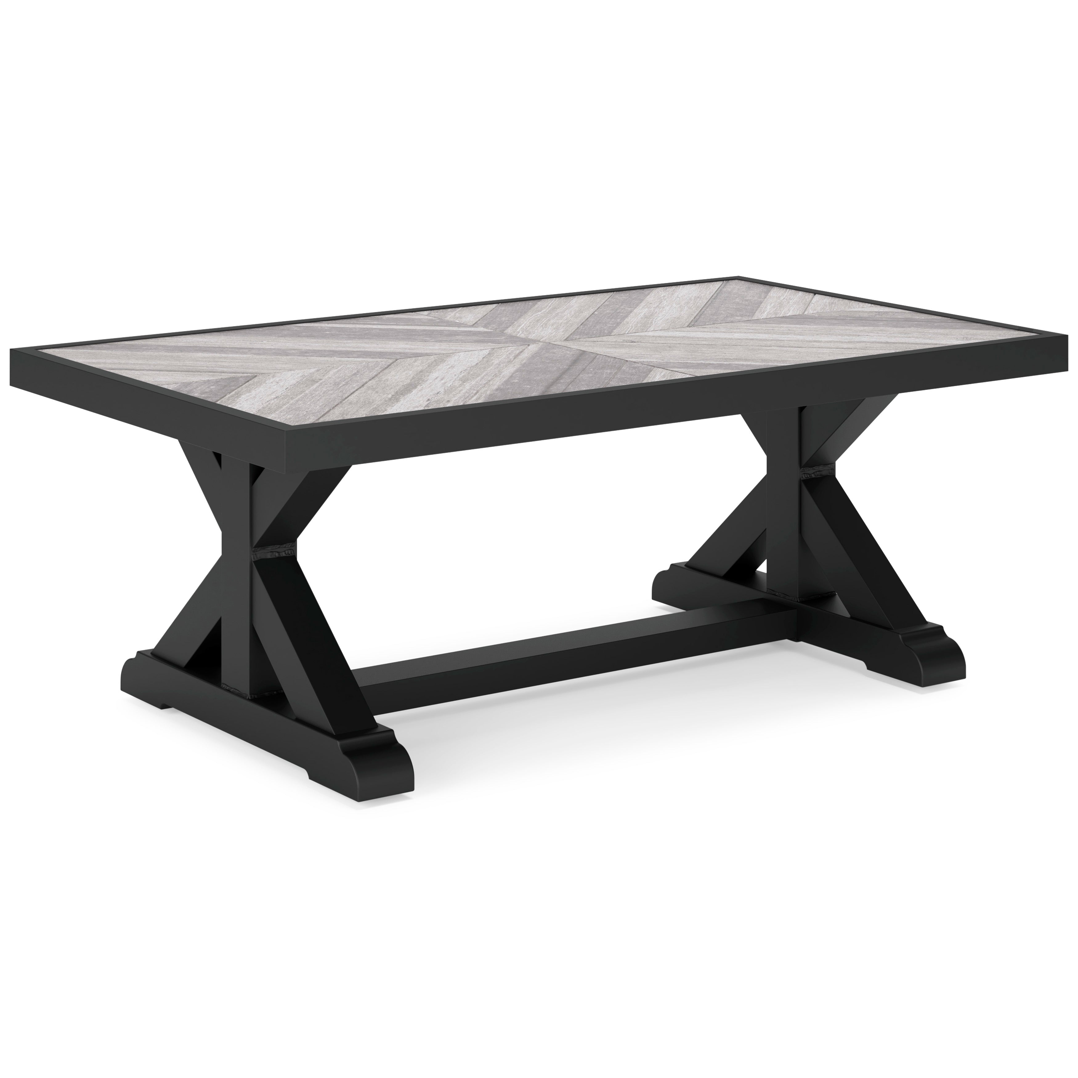 Fire Island Black Outdoor 48 Coffee Table - NEW