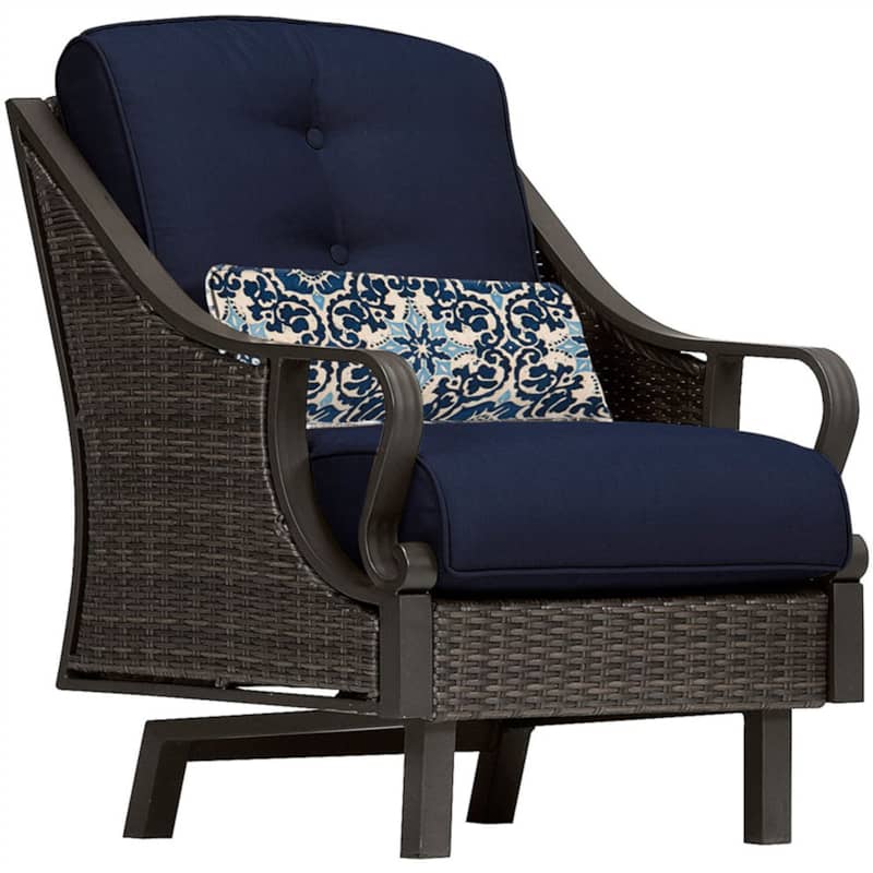 Hanover Ventura 4-Piece Outdoor Seating Patio Set In Navy Blue