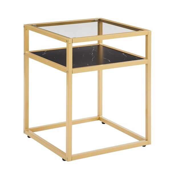 Tempered Glass Top Side Table