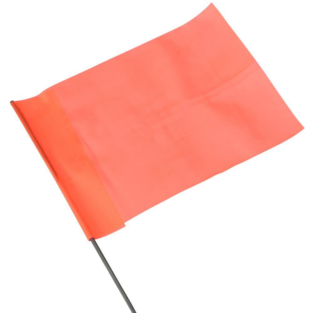 Empire 3.5 in. x 2.5 in. Glo Orange Flag Stakes (100-Pack) 78-002