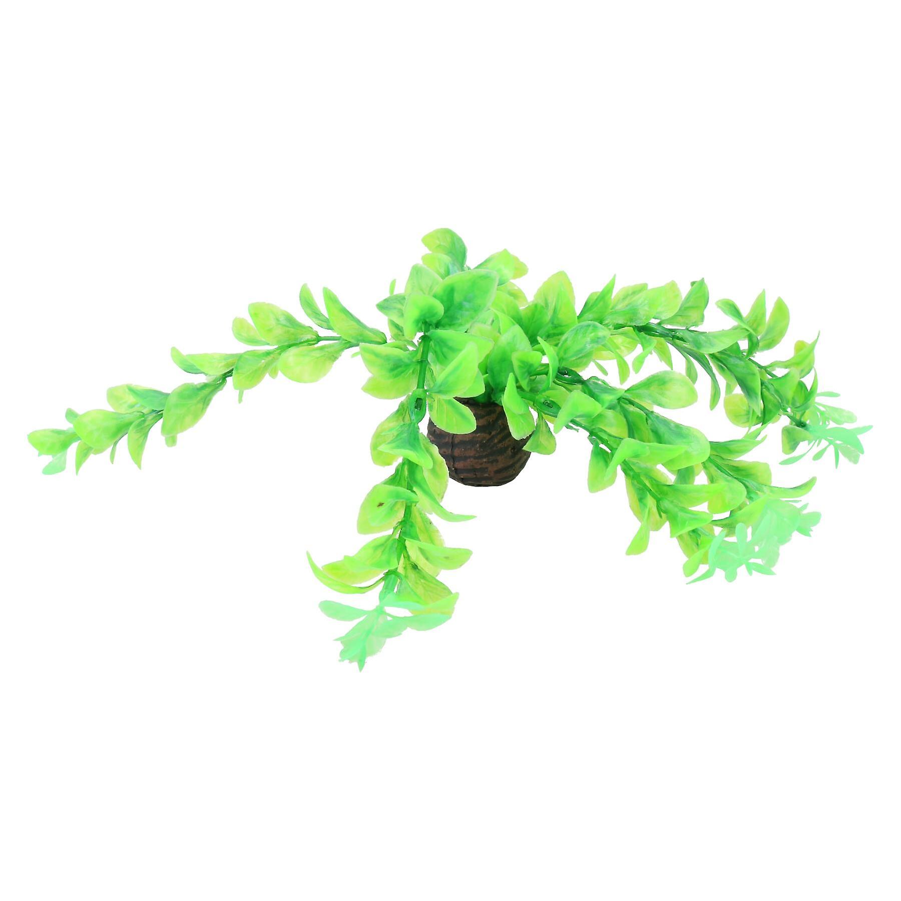 Aquatic Aquarium Fish Tank Self Sinking Medium Middle Silk Plant H 20cm (No2)