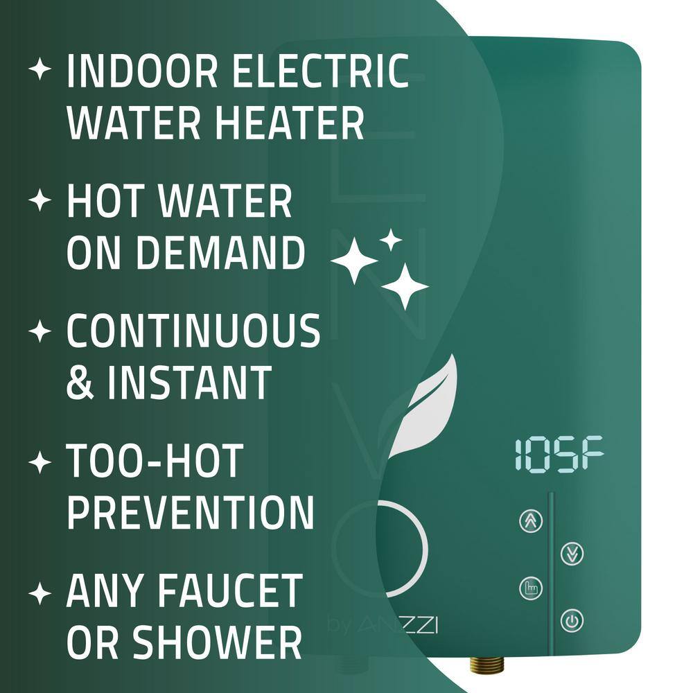 ANZZI WH-AZ011-M2 ENVO Arima 11 kW 2.3 GPM Tankless Electric Water Heater WH-AZ011-M2