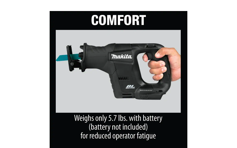 Makita XRJ07ZB 18-Volt LXT Sub-Compact Lithium-Ion Brushless Cordless Reciprocating Saw (Tool-Only)