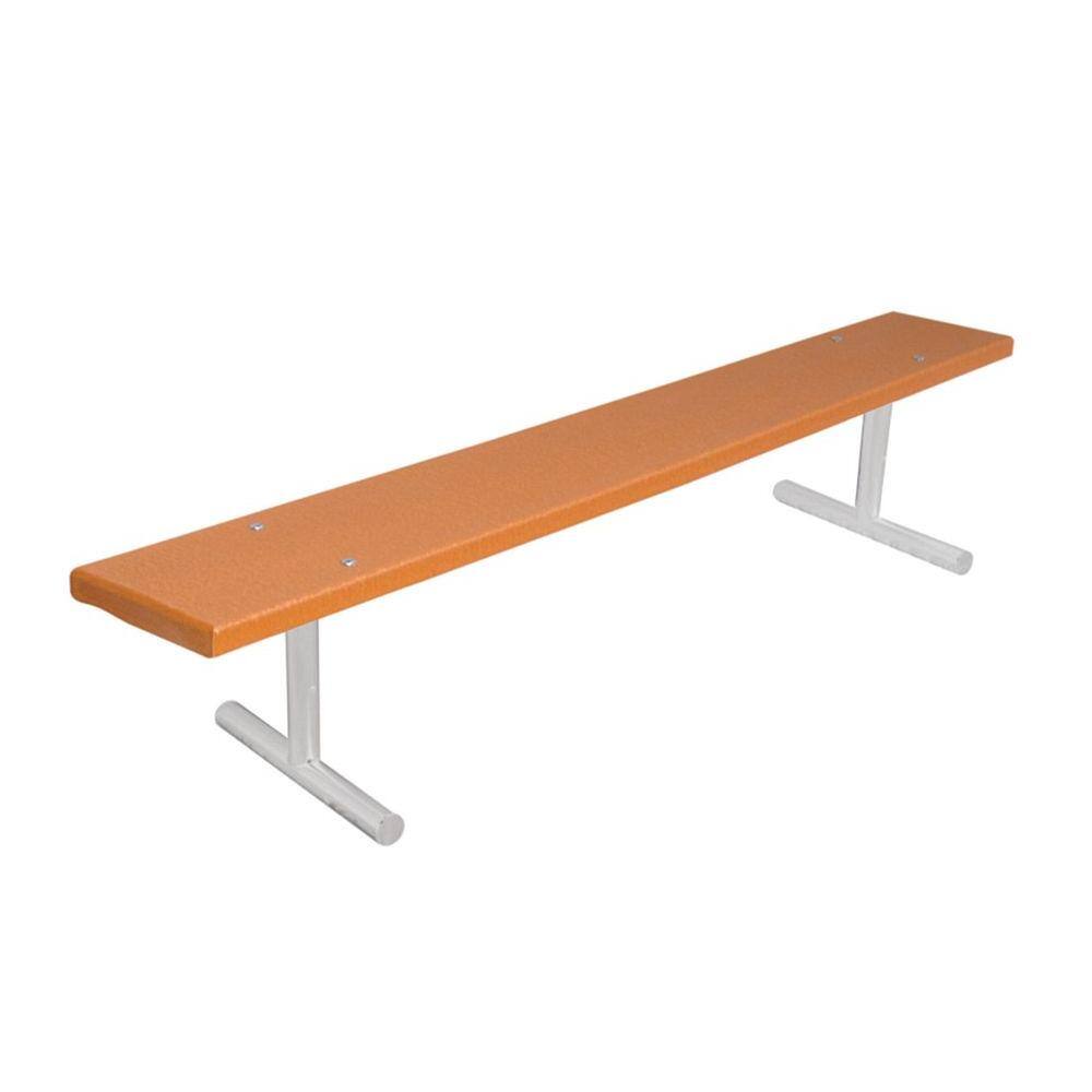 Ultra Play 6 ft. Cedar Commercial Park Recycled Plastic Portable Bench without Back Surface Mount G942P-CDR6