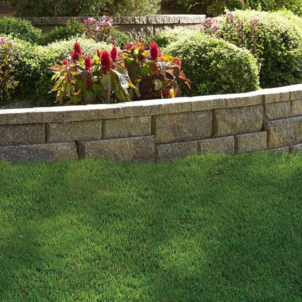 Pavestone RockWall Large 6 in. x 17.5 in. x 7 in. Pecan Concrete Retaining Wall Block (48 Pcs.  34.9 sq. ft.  Pallet) 79824