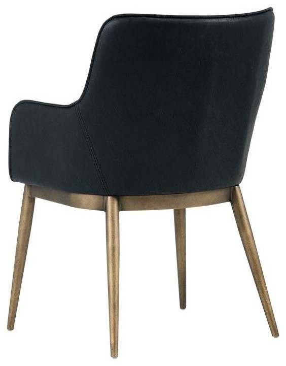 Amadi Dining Chair Vintage Black (Set of 2)   Midcentury   Dining Chairs   by Virgil Stanis Design  Houzz