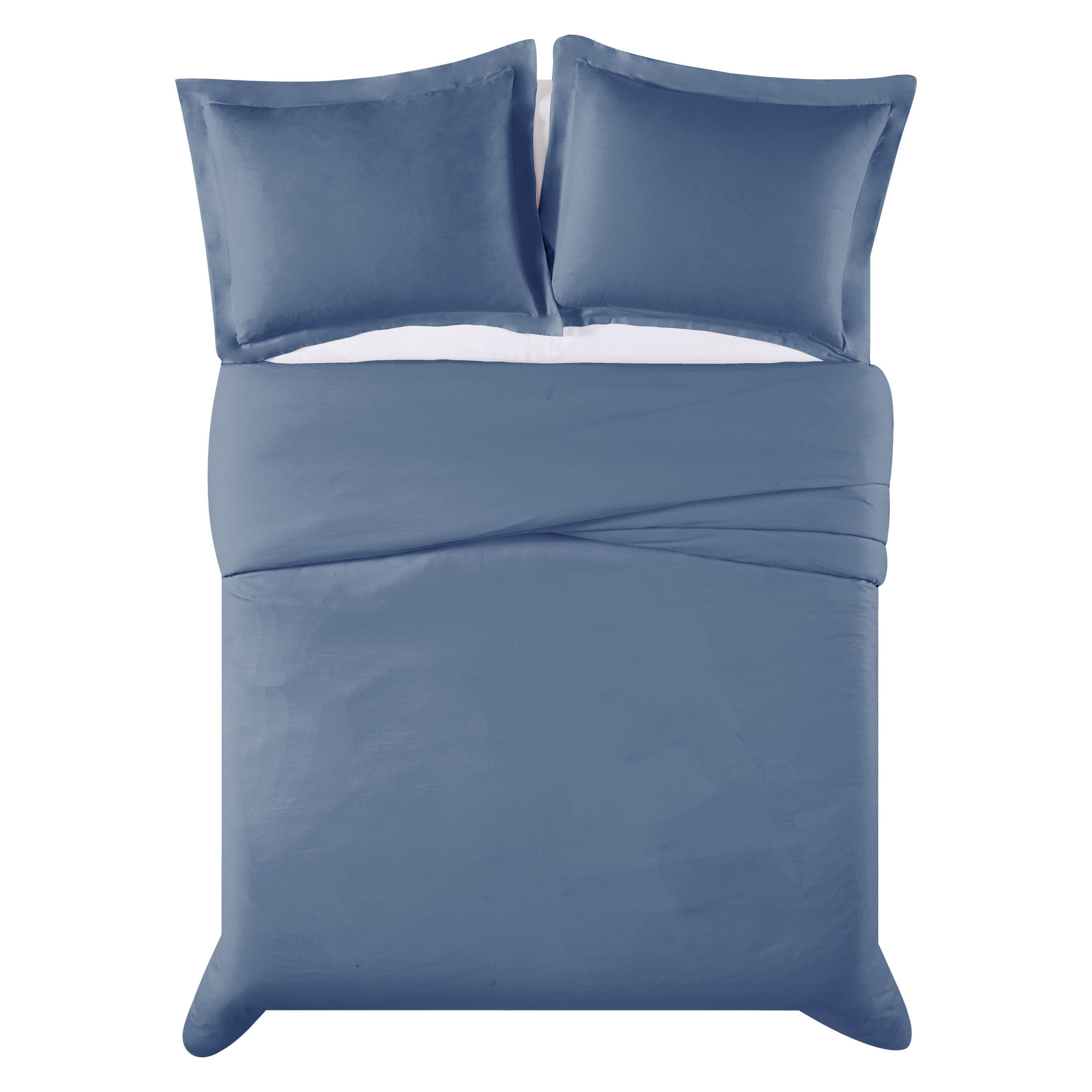 Truly Calm Silver Cool Blue Twin/Twin XL 2 Piece Duvet Set