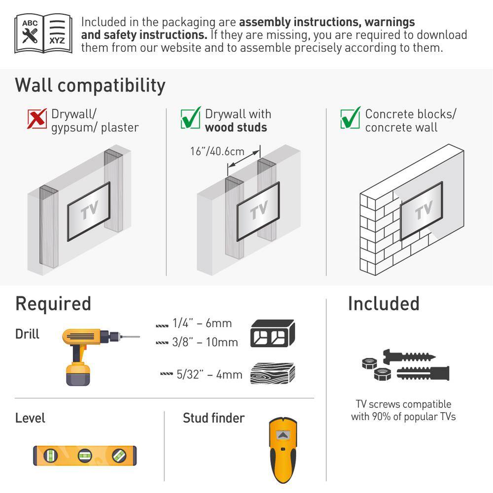 Barkan a Better Point of View Barkan 13 in. - 80 in. Full Motion - 4 Movement Extra-Long Dual Arm FlatCurved TV Wall Mount Black Extremely Extendable BM464XL