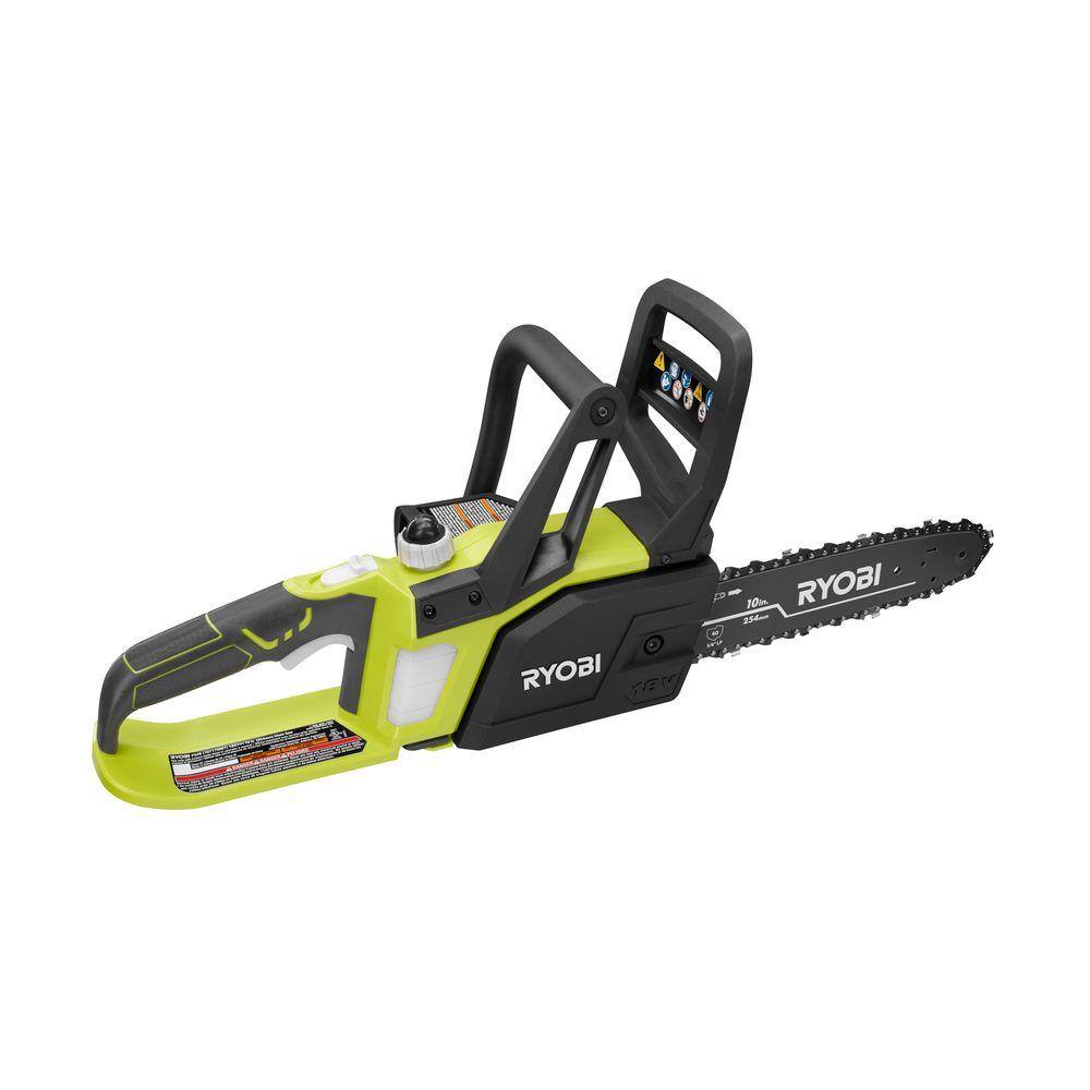 RYOBI ONE+ 18V 10 in. Battery Chainsaw (Tool Only) P546BTL