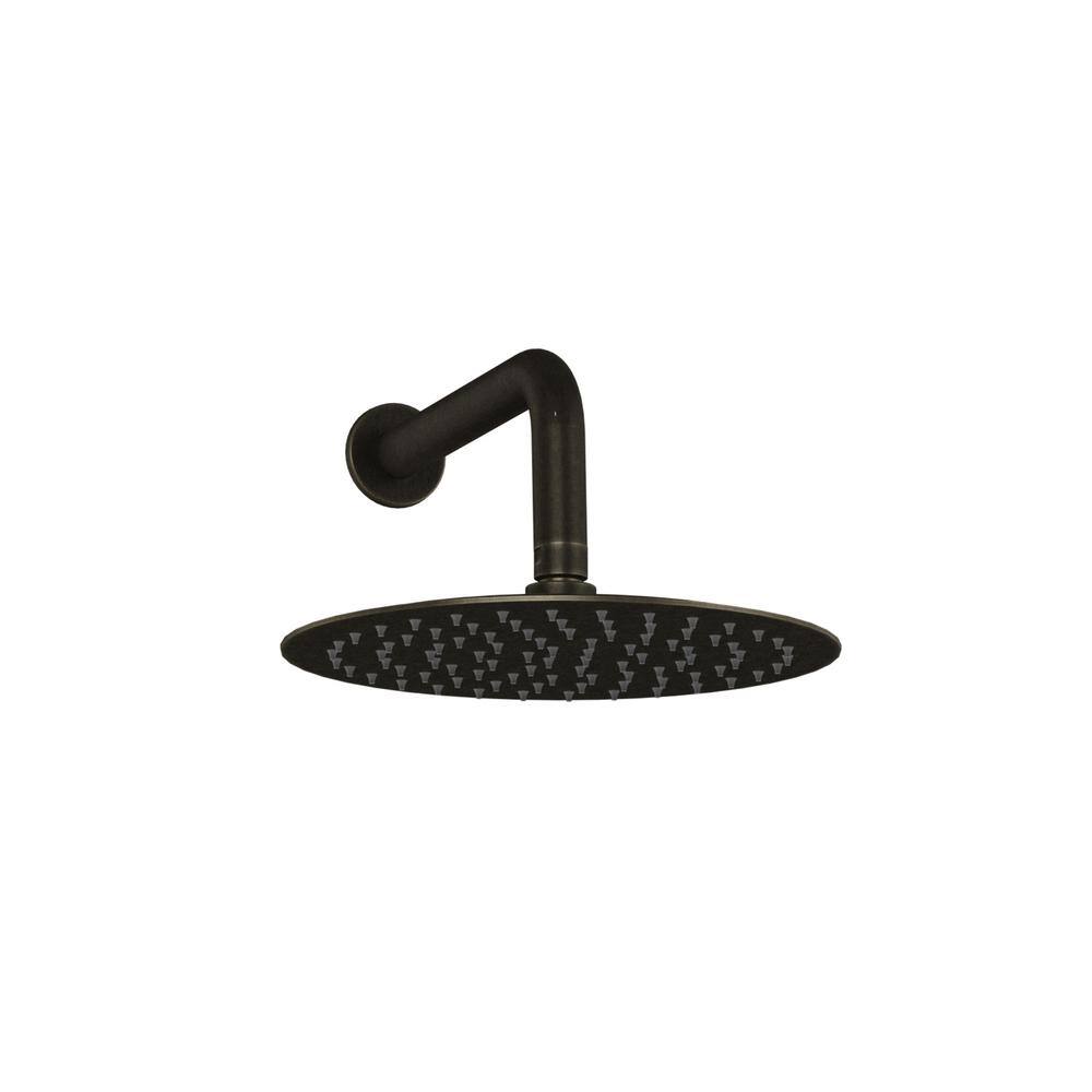 PULSE Showerspas Refuge 6-Spray Patterns with 1.8 GPM 10 in. Wall Mounted Dual Showerheads with Slide Bar and Valve in Oil-Rubbed Bronze 3006-ORB-1.8GPM