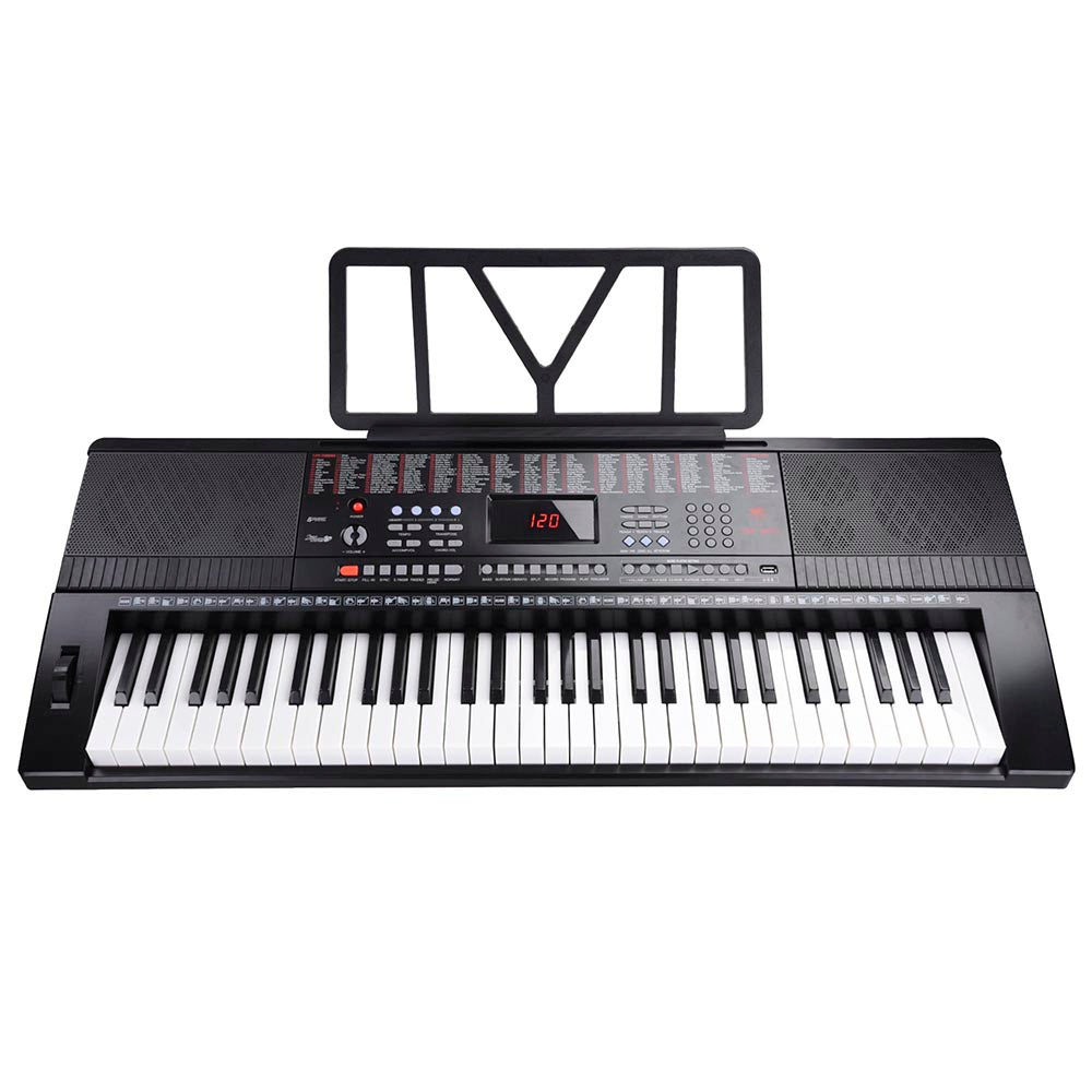 Yescom Electronic Keyboard 61 Keys Portable Piano Full Size USB