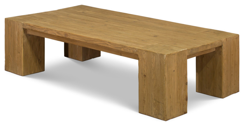 Reclaimed Elmwood Zen Coffee Table   Transitional   Coffee Tables   by China Furniture and Arts  Houzz