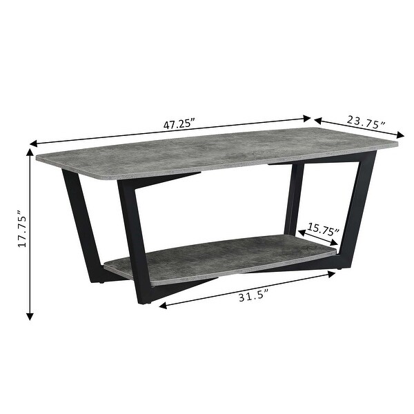 Porch and Den Clouet Coffee Table with Shelf