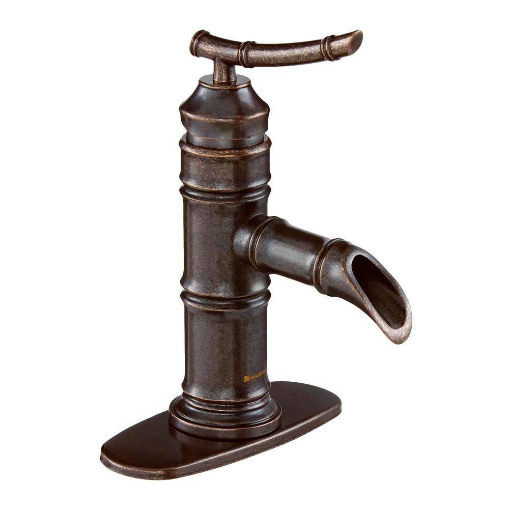 Glacier Bay Bamboo Single Hole Single-Handle Low-Arc Bathroom Faucet in Bronze HD67109W-8096H