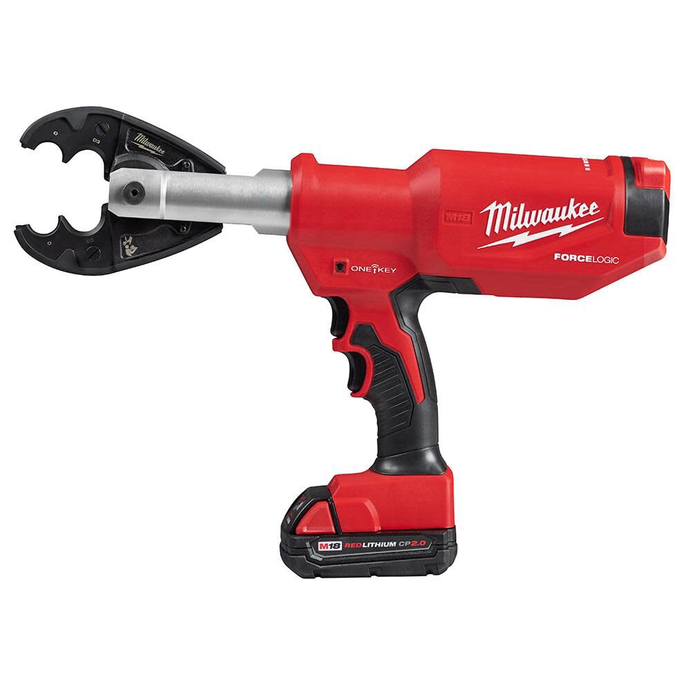 Milwaukee M18 FORCE LOGIC 6T Pistol Utility Crimper with O-D3 Jaw 2977-22O from Milwaukee