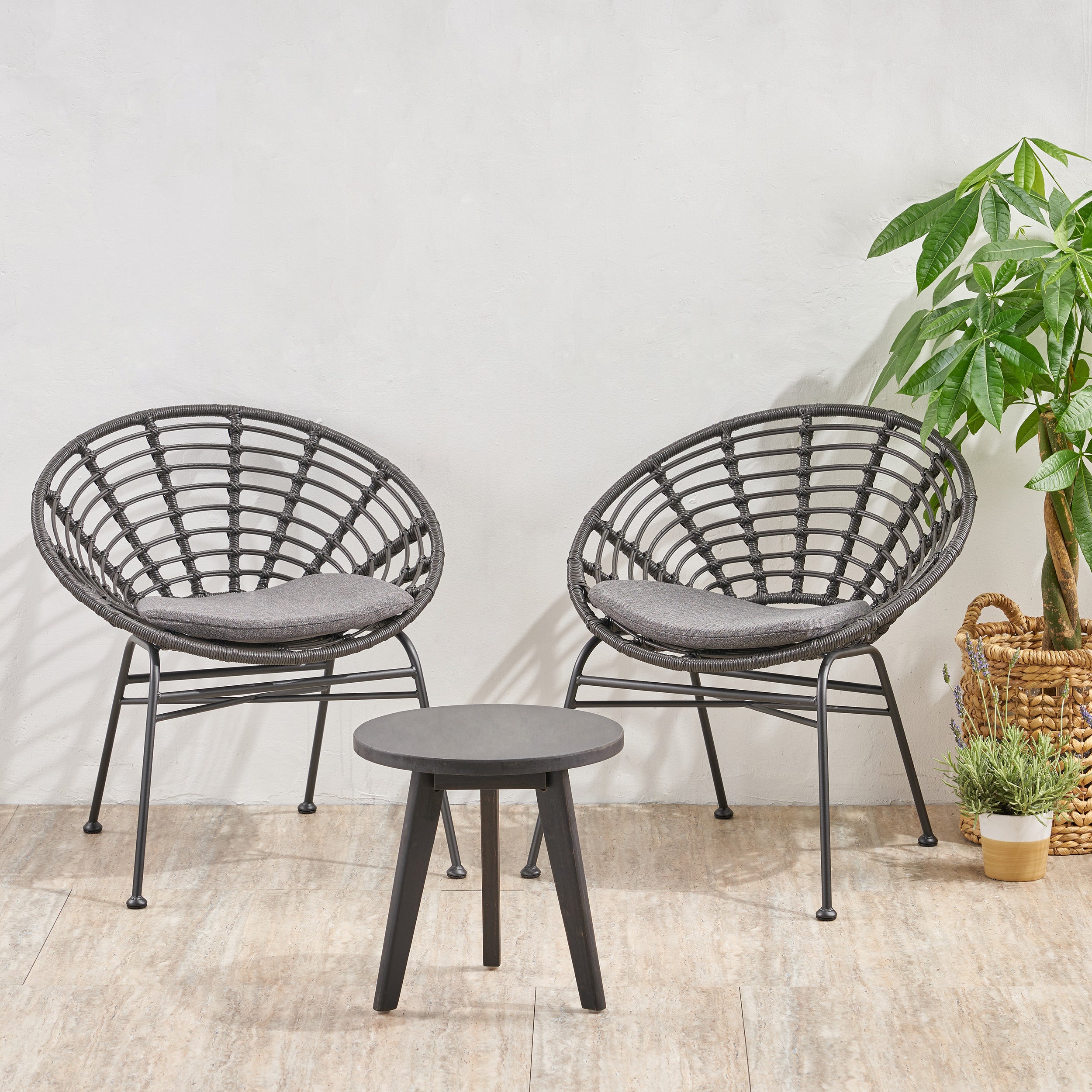 Mignon Outdoor 2 Seater Acacia Wood Chat Set