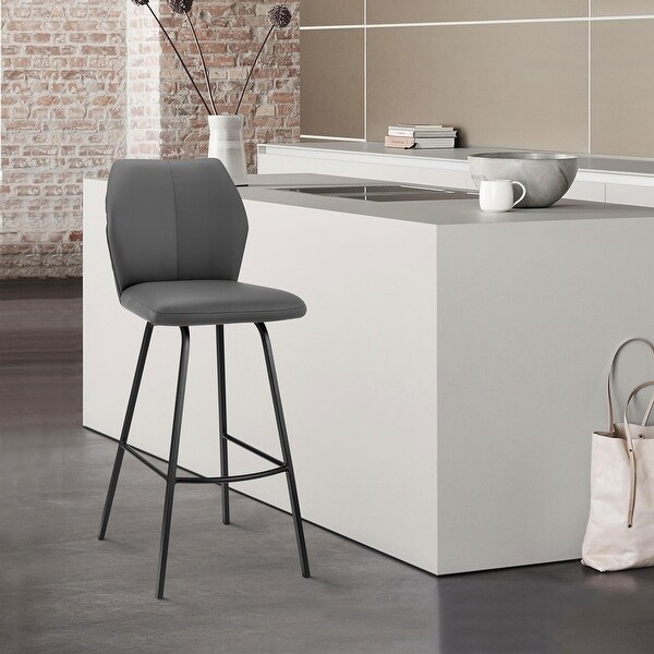 Tandy Faux Leather and Metal Bar or Counter Stool