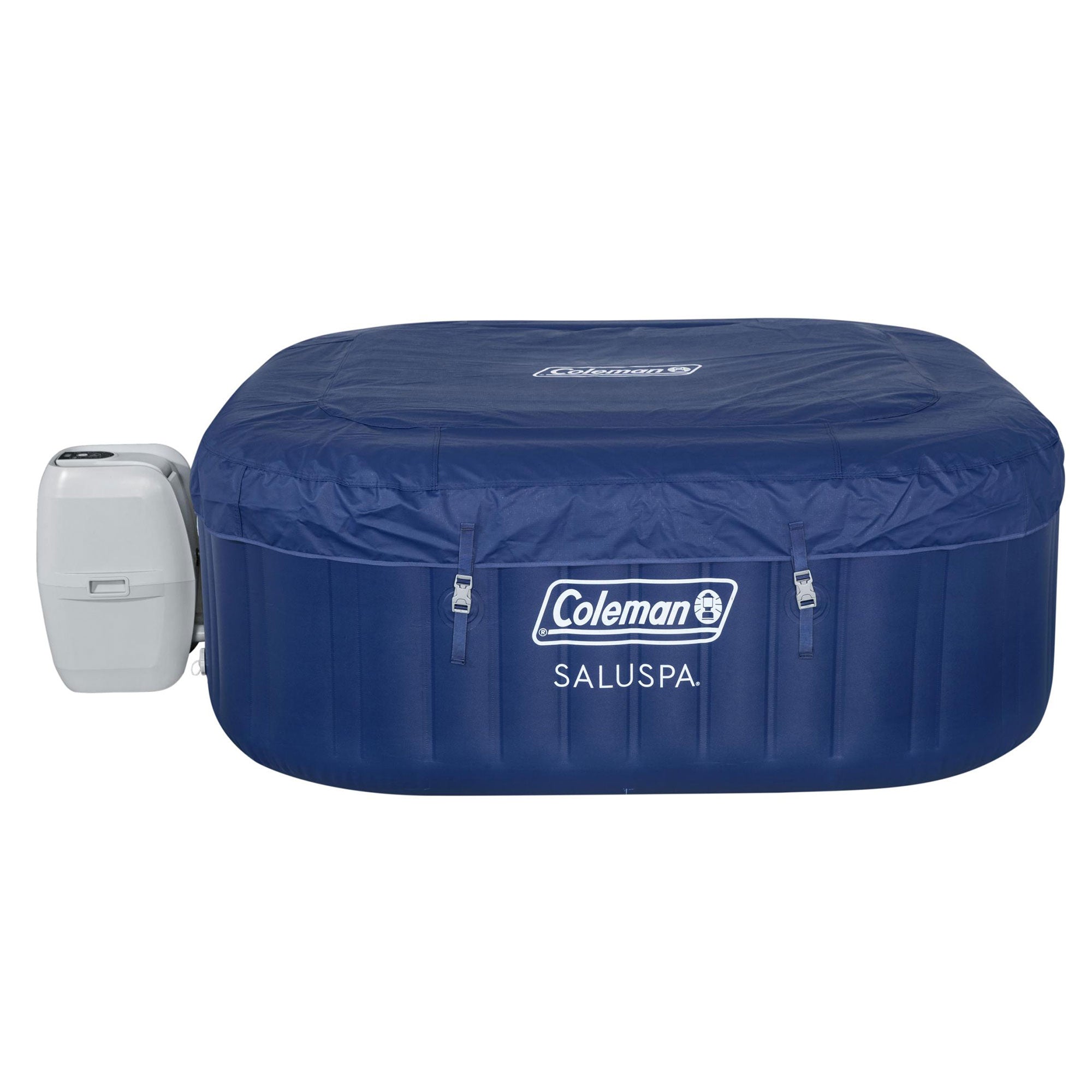 Coleman Atlantis SaluSpa 140 AirJet Square 4-6 Person Inflatable Hot Tub, Blue