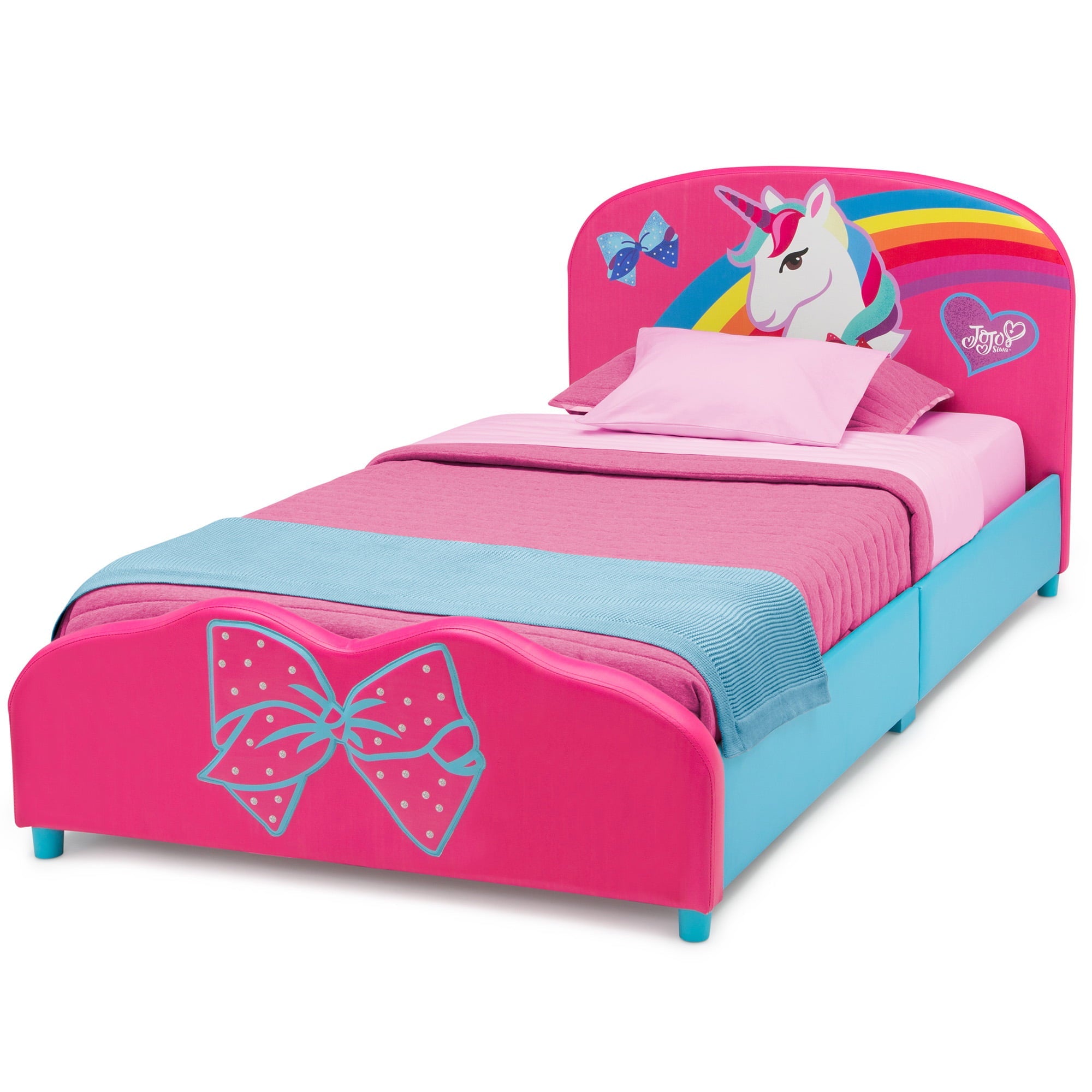 JoJo Siwa Upholstered Twin Bed by Delta Children