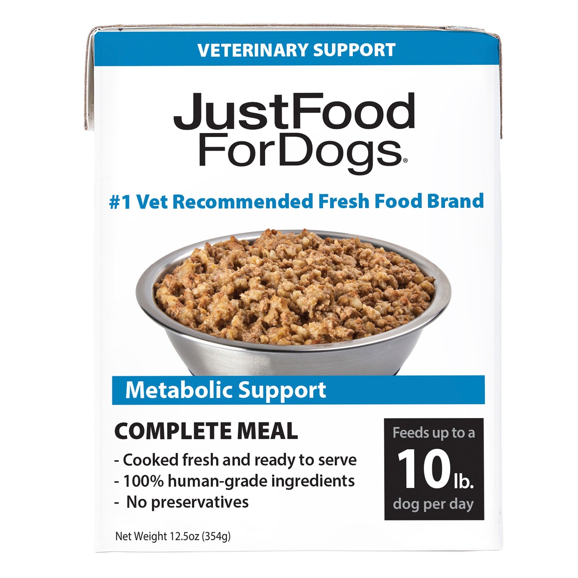 JustFoodForDogs Pantry Fresh Metabolic Support Wet Dog Food， 12.5 oz.， Case of 12