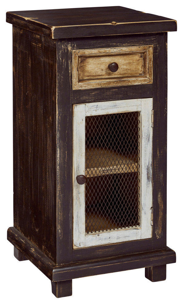 Stella Small Chairside Cabinet   Farmhouse   Accent Chests And Cabinets   by Progressive Furniture  Houzz