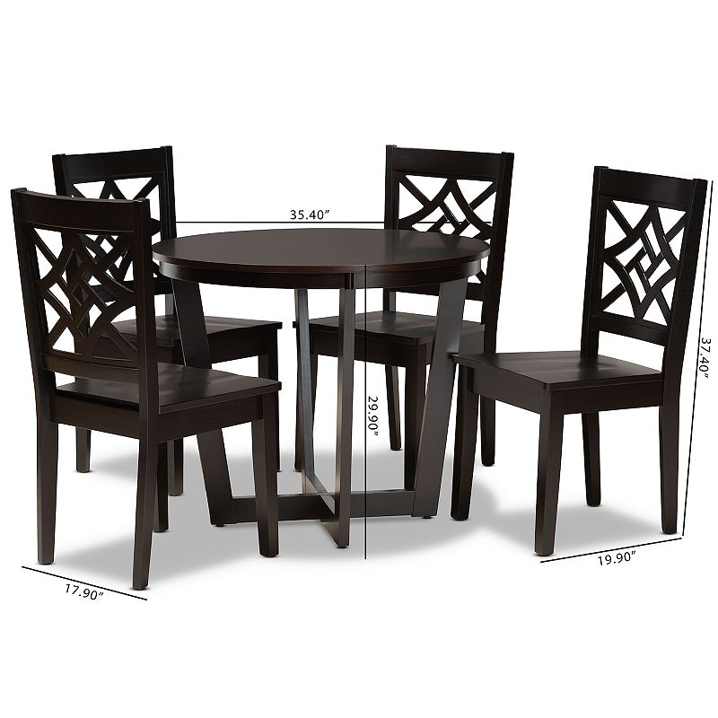 Baxton Studio Brava Dining 5-piece Set