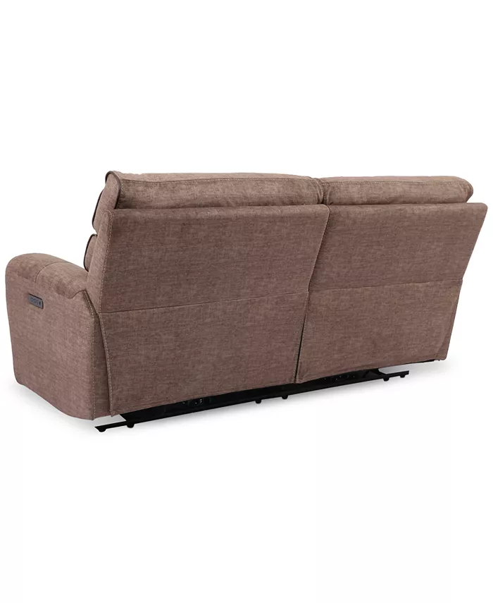 Furniture Hutchenson 2-Pc. Fabric Sectional with 2 Power Headrests