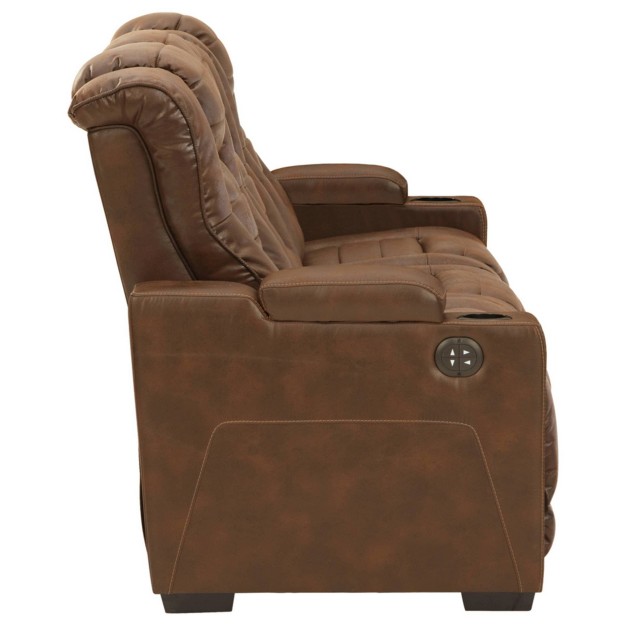 Owner x27 s Box Power Recliner Sofa With Adjustable Headrest Thyme Signature Design By Ashley