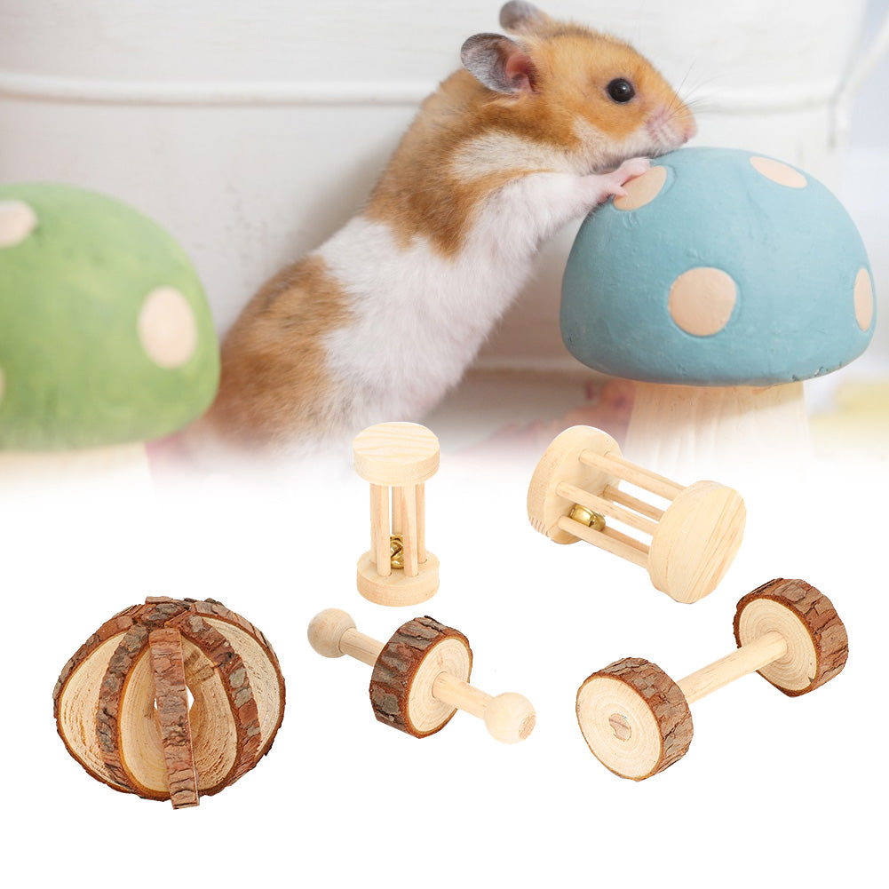 Hamster Toy， Small Pet Toy， Cylindrical Toys Wooden Household For  For Hamster For Guinea Pig Pet Store