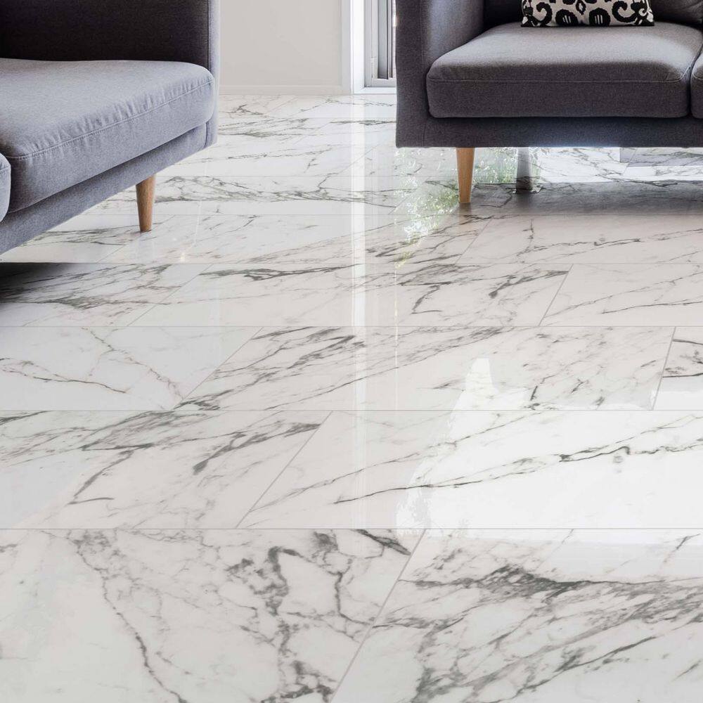 MSI Donatello 16 in. x 32 in. Polished Porcelain Marble Look Floor and Wall Tile (14.2 sq. ft.Case) NHDDONA1632PC