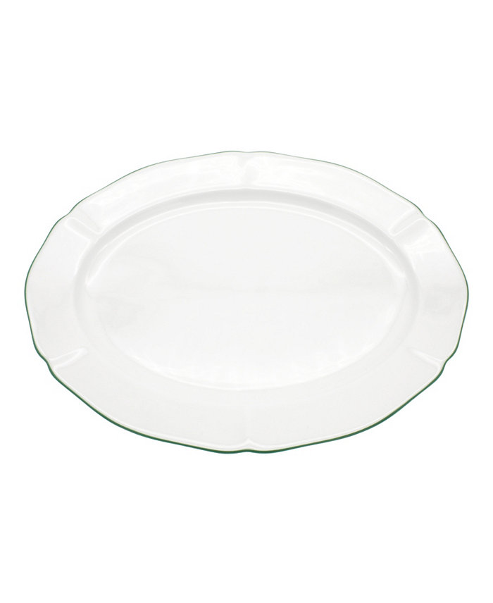 Twig New York Amelie Forest Green Rim 14 Oval Platter