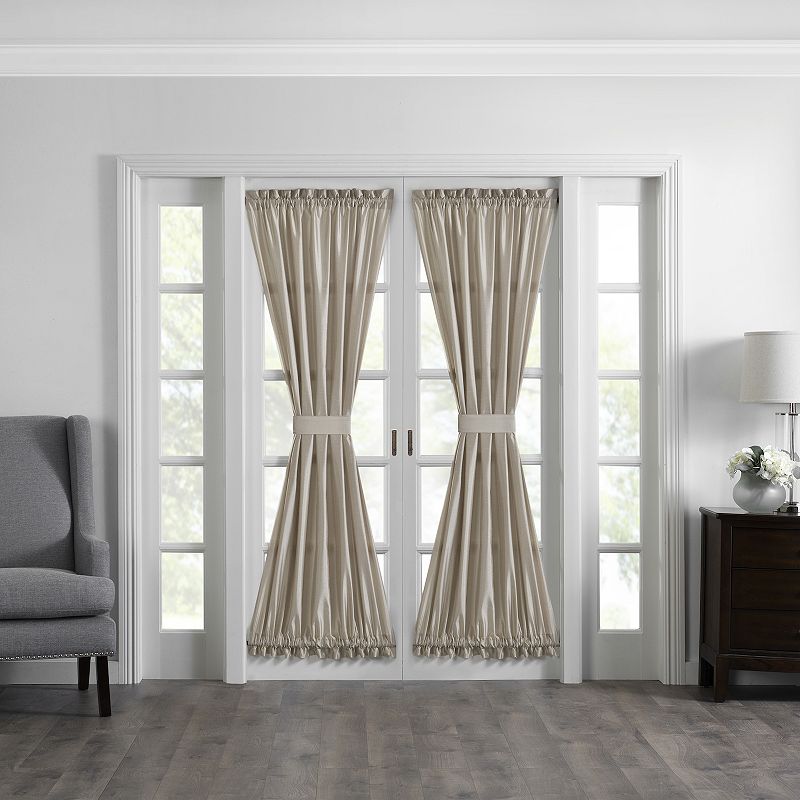 Elrene Home Fashions Colette Faux Silk French Door Window Panel